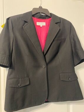 VINTAGE CALVIN KLEIN SHORT SLEEVE BLAZER SZ 12